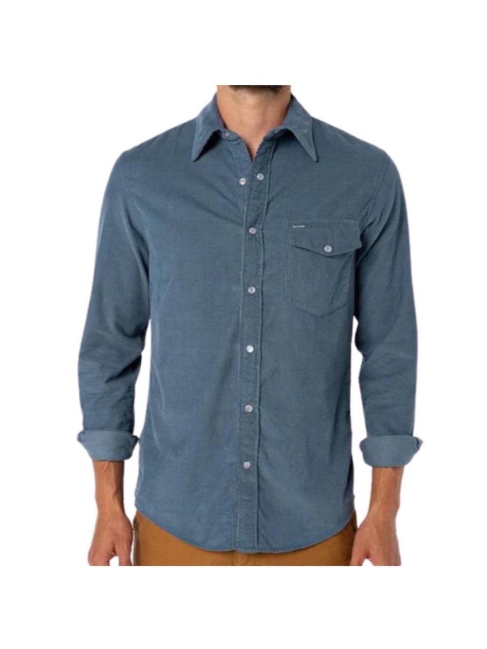 Criquet button down pearl snap corduroy shirt